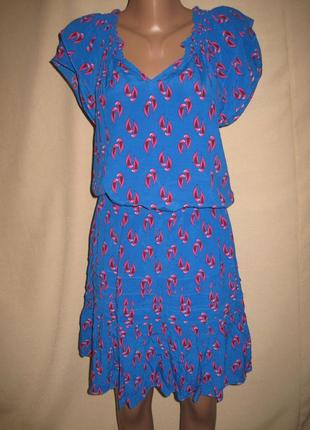 Вискозное платье hush р-р6 синее