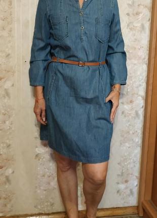 Massimo dutti оригинал стильное джинсовое платье 👗6 фото
