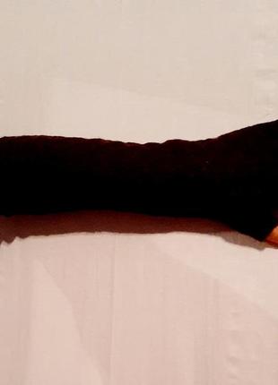 Перчатки митенки темно- коричневые4 фото