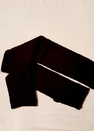 Перчатки митенки темно- коричневые7 фото