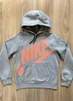 Мужская хлопковая худи с принтом логотипом nike