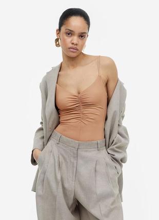Боди с драпировкой h&m / боди с драпировкой