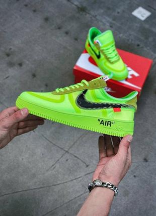 Nike air force x off white 1 low green