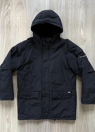Чоловіча непромокальна тепла демісезон куртка парку з капюшоном carhartt