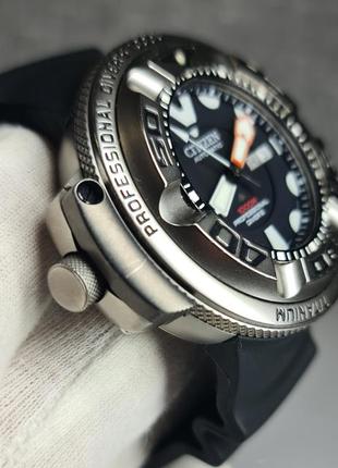 Чоловічий годинник citizen autozilla automatic nh6930-09ft 1000m diver10 фото