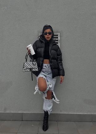 Теплая женская куртка курточка с капюшоном5 фото