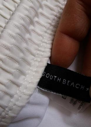 Белые плавки из фактурного трикотажа south beach9 фото