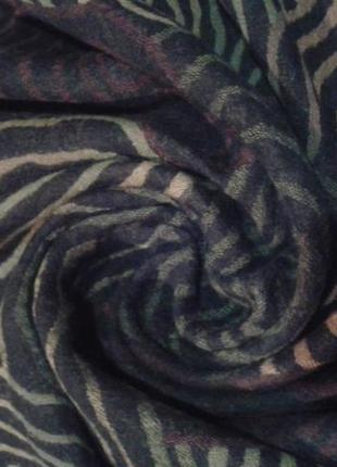 Оригинальный шерстяной шарф двусторонний шаль накидка этно бохо5 фото