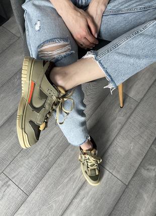 Женские кроссовки nike air dunk jumbo medium olive