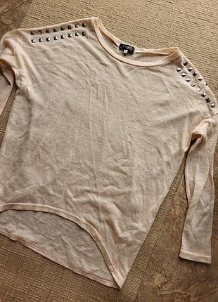 Кофта джемпер туника свитер заклепки база