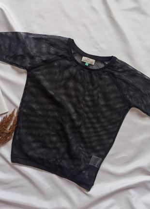 Футболка черная сеточка
