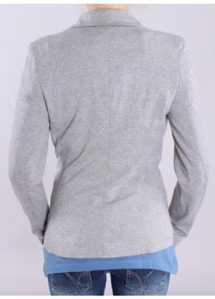 Пиджак stradivarius серый трикотажный4 фото