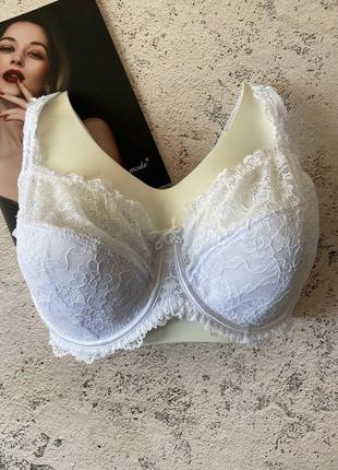 Мереживний бюстгальтер на 6 розмір, білий ліфчик великого розміру lanny mode