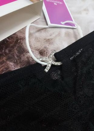 Merossa crotchless panties obsessive чорні мереживні трусики з відкритою інтимною зоною6 фото