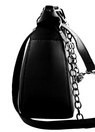 Сумка-клатч женская из кожзама черная valiria fashion 5detaa9200-black4 фото