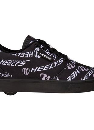 Роликовые кроссовки heelys pro 20 prints he101139 black white grey swirl logo (36,5)2 фото