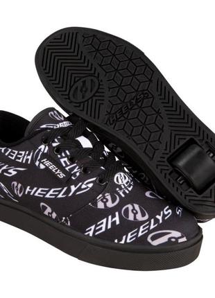 Роликовые кроссовки heelys pro 20 prints he101139 black white grey swirl logo (36,5)