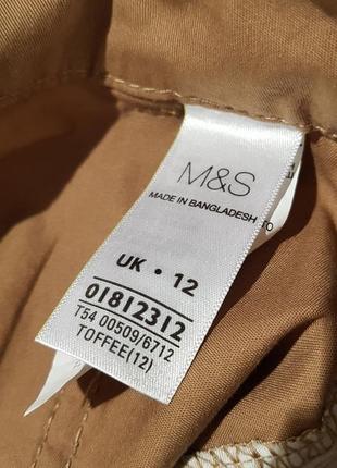 Легкі бавовняні штани кольору camel від marks&spencer р. 12 l3 фото