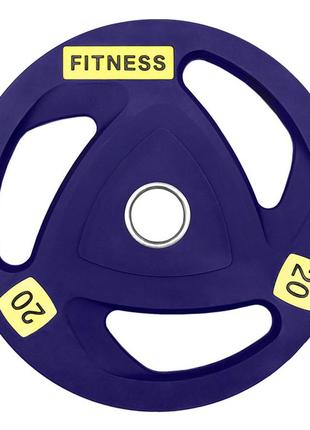 Диск для олимпийской штанги  vnk pro 20 кг 1 шт блин профессиональный металический 51 мм