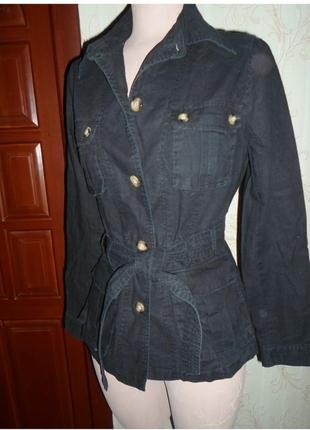 Льняной пиджак с поясом3 фото