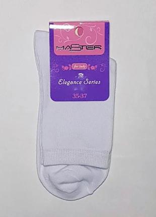 Шкарпетки жіночі білі, високі, розмір 23 / 35-37р