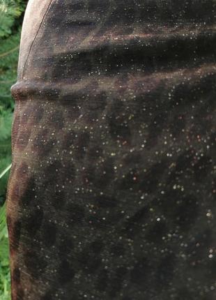 Потрясающее в леопардовый принт с разрезом сетка люрекс прямое открытая спина вечернее нарядное gina bacconi7 фото