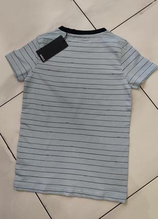 Котоновая голуюая футболка на мальчика mexx 7-8 лет (122-128см)7 фото