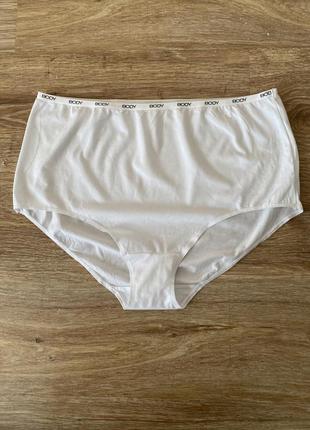 Шикарные, базовые, коттоновые, трусики, белого цвета, от дорогого бренда: m&amp;s 👌