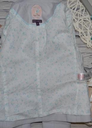 5 лет 110 см натуральный фирменный нарядный пиджак пиджачек стильной девочке прованс10 фото
