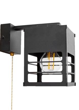 Бра в стилі лофт msk electric urban під лампу е27 nl 2310-1 bk