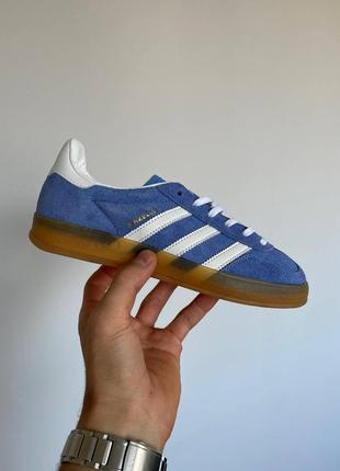 Женские кроссовки адидас газель adidas gazelle indior shoes blue hq87171 фото