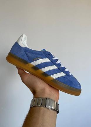 Женские кроссовки адидас газель adidas gazelle indior shoes blue hq87177 фото