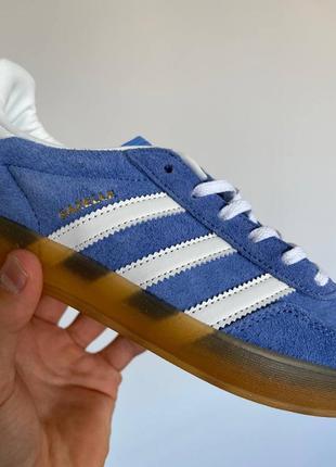 Женские кроссовки адидас газель adidas gazelle indior shoes blue hq87172 фото