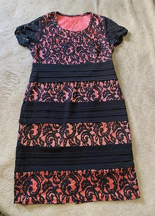 Платье женское атласное с гепюром