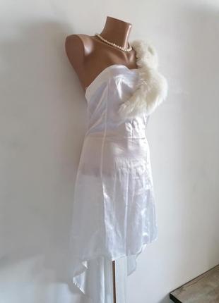 👑белое атласное платье в бельевом стиле 👑атласное платье в стиле ретро(20-ые)6 фото