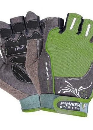 Рукавички для фітнесу спортивні тренувальні power system ps-2570 woman’s power жіночі green xs ve-33
