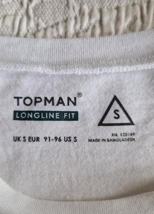 Белая базовая футболка topman на выский рост7 фото