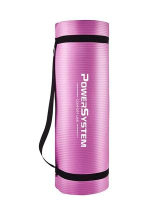 Коврик тренировочный для йоги и фитнеса power system ps-4017 nbr fitness yoga mat plus...