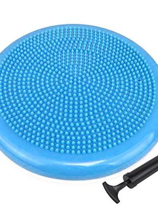 Диск балансувальний спортивний балансувальна подушка для фітнесу powerplay 4009 pad (ø33) синя ve-334 фото