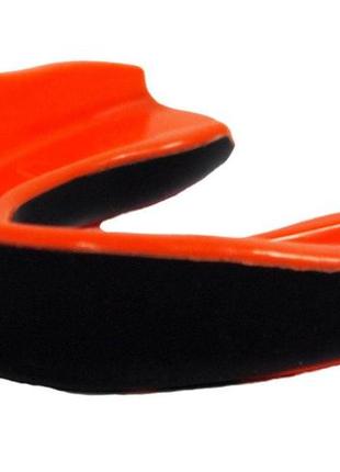 Капа для боксу захисна боксерський захист для єдиноборств powerplay sr оранжево-чорна зі смаком м'яти ve-331 фото