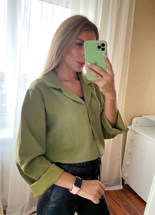 Рубашка вельветовая пиджак жакет хаки зеленый2 фото