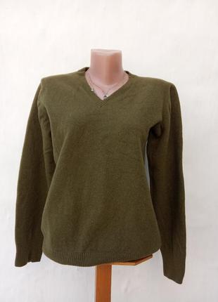 💯% вовняної затишний теплий болотний пуловер,светр.