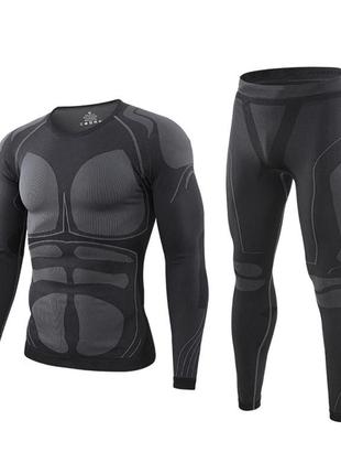 ✓мужское термобелье lesko a155 black 2xl зимний комплект для мужчин ku-89