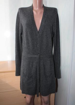 Кашемировый кардиган с карманами и поясом cashmere collection, кашемир4 фото