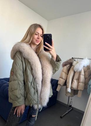 Розкішна куртка з песцем oversize