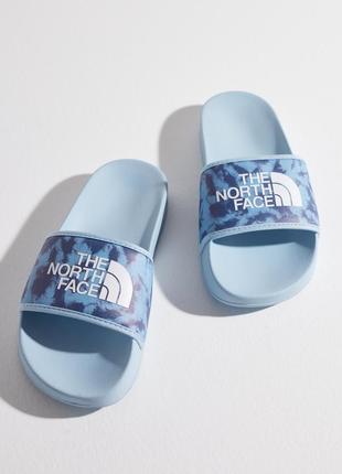 Шльопанці the north face base camp slide iii blue retro dye print