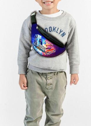 Сумка-бананка   "rocket league" з принтом, 32х15см, дитяча, молодіжна