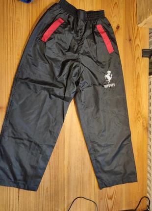 Спортивные штаны дождевики на подклажке х\б на 6-9 лет в новом состоянии1 фото