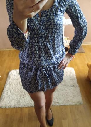 🌟волшебное шелковое магическое платье в ласточках🌟