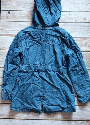 Джинсовая куртка ветровка парка для девочки 110/1164 фото